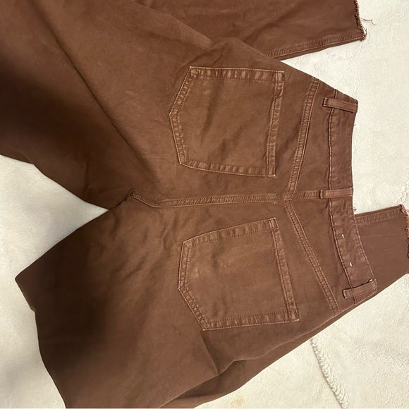 GARAGE WIDE LEG JEANS BROWN DENIM - Picture 4 of 7